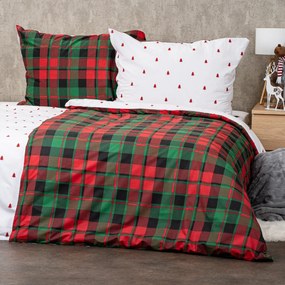 Lenjerie de pat din bumbac 4Home Scotch winter, 140 x 220 cm, 70 x 90 cm