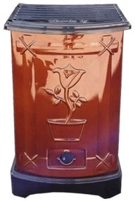 Godin patrat de Gatit cu Peleti, Rumegus si Combustibil Solid Temiz® , Dimensiuni 700X420X550 mm , Evacuare 130 mm, prin spate, cu capac , Tabla