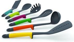 Set de ustensile pentru bucatarie Joseph Joseph 10118 Elevate™, 7 piese, 200 °C, Fara BPA, Suport, Multicolor