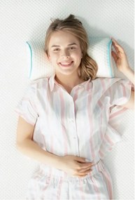 Pernă ergonomică cu umplutură de spumă cu memorie 18x42 cm – Mila Home