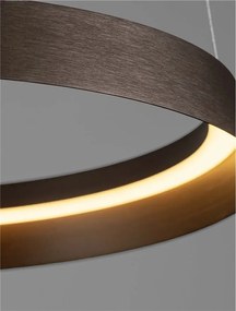 Lustra LED suspendata design modern circular ORMI coffee D-45cm