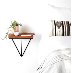 Raft decorativ de perete Duvelo 7 (Nuc + negru) . 1093675