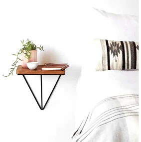 Raft decorativ de perete Duvelo 7 (Nuc + negru) . 1093675