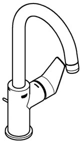 GROHE 24201001 - Baterie pentru lavoar DN 15, dimensiune L, crom lucios