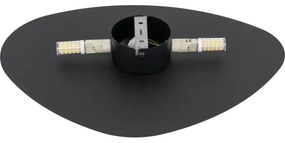 Aplică STONE 2xG9/8W/230V 30x39 cm negru