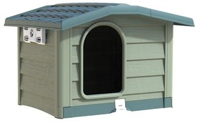 Doghouse Bungalow verde, 89 x 75 x 62 cm