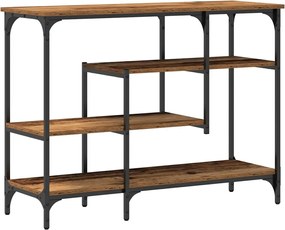 vidaXL Masă de Consolă cu raft Lemn vechi 100 x 35 x 75 cm