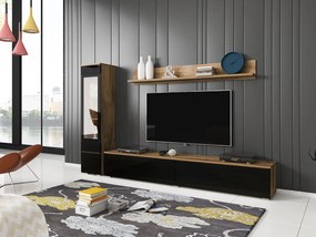 Mobilier living Selwyn I (wotan + Negru lucios ) (fără iluminat). 1054030