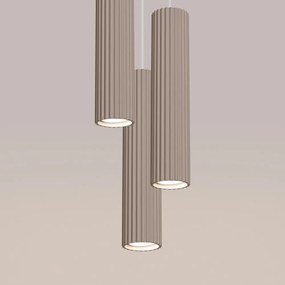 Lustră taupe din metal ø 19,5 cm Gleam – Sollux