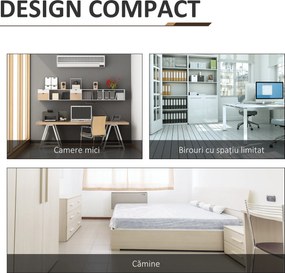 HOMCOM Birou cu Bibliotecă, Spațiu de Lucru Multifuncțional, Suport Computer din Lemn, Multicolor, 120x60x148cm | Aosom Romania