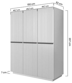 Dulap Nicole 150 cm cu două sertare - MDF roz antichizat / mânere aurii