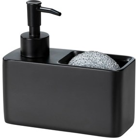 Dozator de detergent cu spațiu pentru burete Wenko Resa, negru,