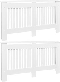 vidaXL Mască de calorifer, 2 buc., alb, 152 cm, MDF