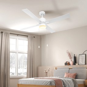 HOMCOM Ventilator de Tavan cu Lumina, Ventilator de Tavan | Aosom Romania