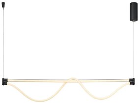 Lustra suspendata LED design minimalist FUGAZ negru MA-8951
