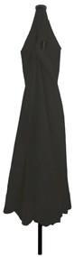 vidaXL Umbrelă de grădină cu lumini LED, ø395x245 cm, Negru.