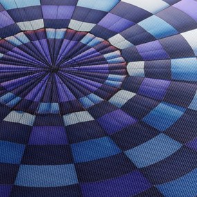 Tablou cu structura balonului zburător (cu ceas) (90x30 cm)