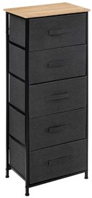 Comoda Gerda, cadru metalic, sertare poliester, 45 x D 30 x H 114 cm, 6 kg