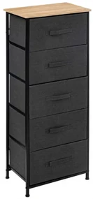 Comoda Gerda, cadru metalic, sertare poliester, 45 x D 30 x H 114 cm, 6 kg