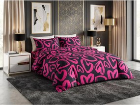 Lenjerie de pat din microfibra AMORYS rozú Dimensiune lenjerie de pat: 2 buc 70 x 80 cm | 160 x 200 cm