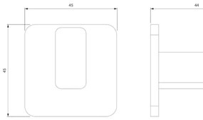 Suport de perete pentru prosoape OMNIRES NL80115CR NELSON crom lucios