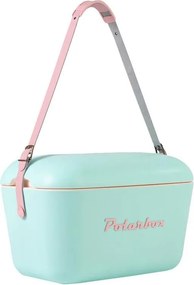 Geanta frigorifica Polarbox Pop, 12 litri, Polistiren AIRPOP, 5-15°C pana la 24 h, Albastru/Roz
