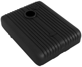 Outsunny Bază pentru Umbrelă din Plastic cu Consolă cu 2 Roți și Mâner, 80x60x19 cm, Negru | Aosom Romania