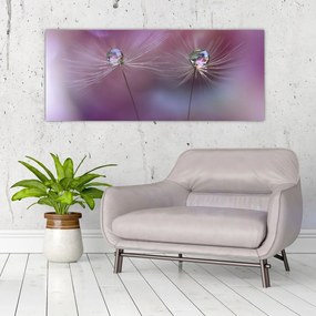 Tablou cu picături pe puf (120x50 cm)