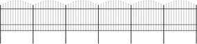vidaXL Gard de grădină cu vârf tip suliță din oțel 1070x175 cm, negru