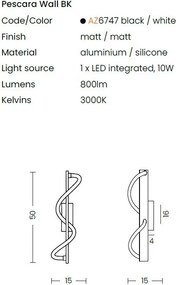 Aplica LED de perete design modern PESCARA