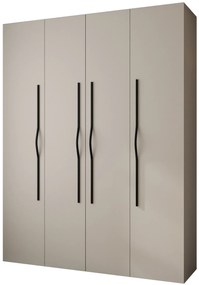 Dulap de haine 180 cm Carmela 40-2 (Cașmir + Negru). 1126579
