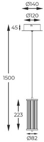 Pendul, Lustra suspendata LED CCT si telecomanda Cally