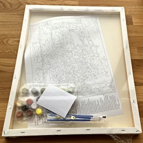 Pictura pe numere cu un cadru "Păun 2" 50x40 cm