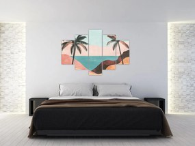 Tablou - Palmieri la mare (150x105 cm)