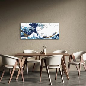 Tablou - Desen japonez, valuri (120x50 cm)