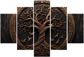 Tablou – Arborele vieții din lemn (150x105 cm)
