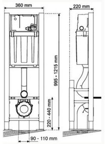 Rezervor WC Wirquin Compact, incastrat cu cadru - 50950071