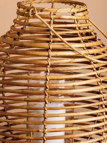 Suport lumanare natur din rattan H23cm Vagabond