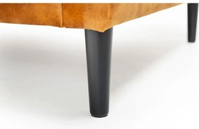 Canapea galbenă din catifea 153 cm Adagio - Scandic