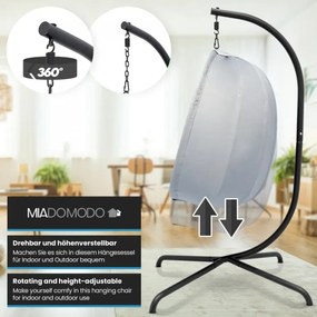 MIADOMODO scaun suspendat de tip hamac, gri, capacitate maxi