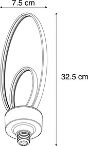 Bec decorativ LED E27 negru 6W 450 lm 3000K
