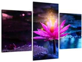 Tablou cu lotus pe apă (90x60 cm)
