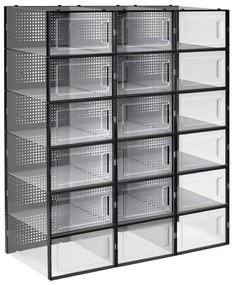 Raft modular BOXIFY cu compartimente, negru