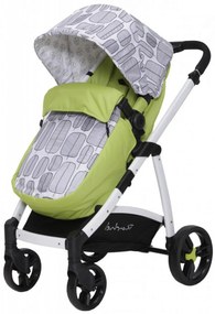Carucior nou nascuti 2 in 1 NOVOKIDS™ Rachel PRO, Cu geanta bebe inclusa, Cadru aluminiu, Plasa insecte, Maner reglabil pe inaltime, Verde Aprins