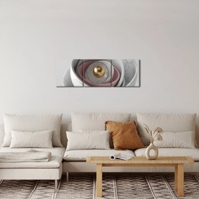 Tablou - Perlă de aur (cu ceas) (90x30 cm)