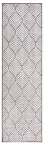 Covor pentru exterior și interior fildeș 66x230 cm Elm Leaf – Flair Rugs