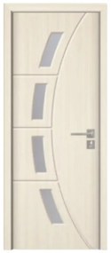 Usa Interior din MDF Novo Doors ND508, Cadru din Lemn Masiv, Geam Sablat, KIT COMPLET, Toc , Manere si balamale incluse (Culoare: Gri, Dimensiune: 70