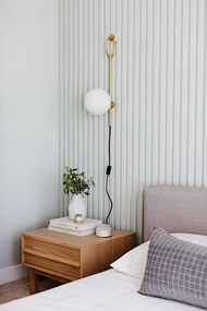 Aplica de perete portabila, cu intrerupator pe cablu, design modern GINA, alama antichizata