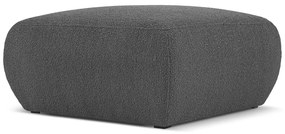 Taburet gri închis cu tapițerie din stofă bouclé Molino – Micadoni Home