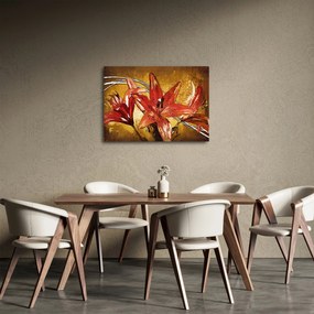 Tablou cu flori de crini (70x50 cm)